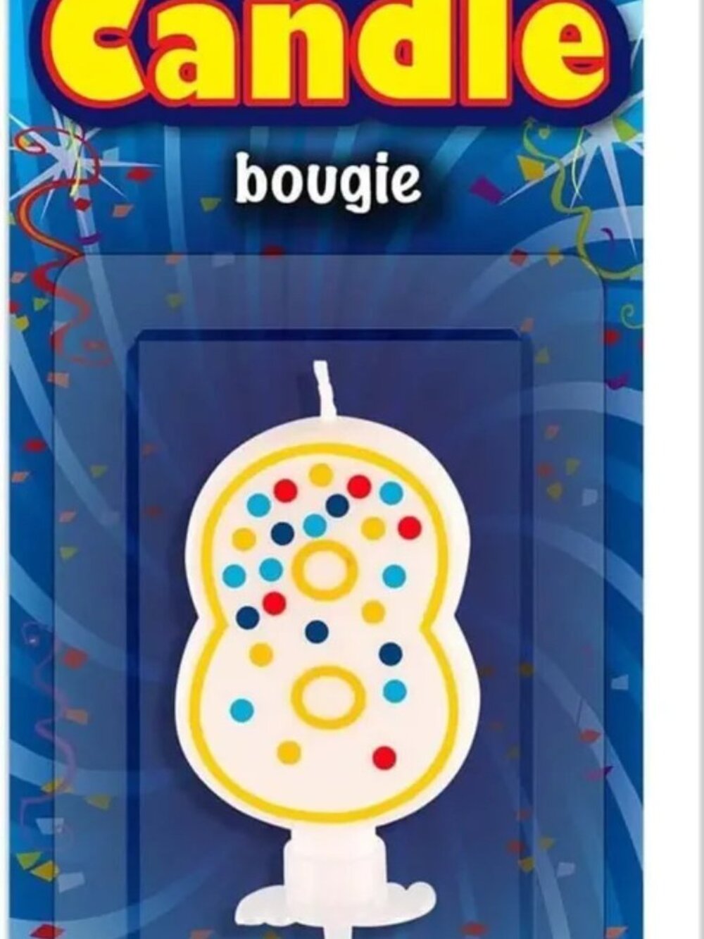 Forum Novelties Festive Number 8 Birthday or Anniversary Candle Favor